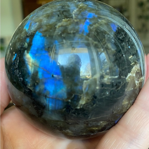 Labradorite Crystal Sphere - Picture 8 of 14